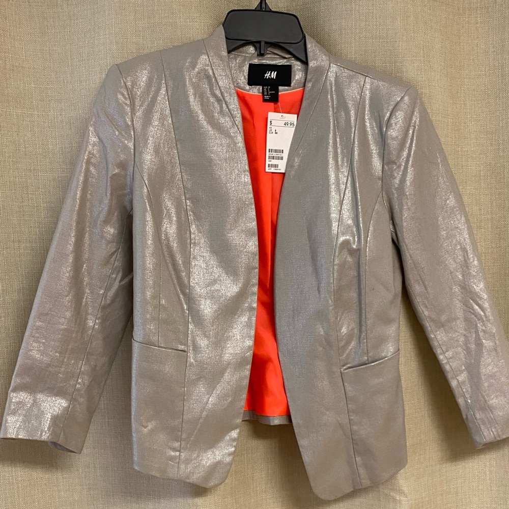 H & M blazer in Pewter gunmetal